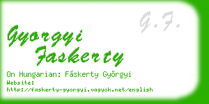 gyorgyi faskerty business card